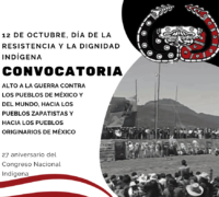 CONVOCATORIA ALTO A LA GUERRA CONTRA LOS PUEBLOS DE MÉXICO Y DEL MUNDO, HACIA LOS PUEBLOS ZAPATISTAS Y HACIA LOS PUEBLOS ORIGINARIOS DE MÉXICO