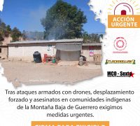 Acciones urgentes Tras ataques armados con drones, desplazamiento forzado y asesinatos en comunidades indígenas de la Montaña Baja de Guerrero exigimos medidas urgentes