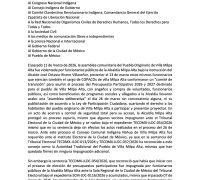 COMUNICADO DEL CONSEJO COMUNAL INDÍGENA NAHUA DE VILLA MILPA ALTA