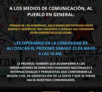 CONFERENCIA DE PRENSA EN LA MONTAÑA BAJA DE GUERRERO