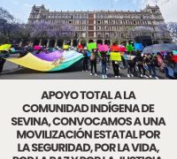 Apoyo total a la comunidad indígena de Sevina, convocamos a una movilización estatal por la seguridad, por la vida, por la paz y por la justicia #CSIM