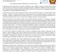 Comunidades indígenas recuerdan a desaparecidos p’urhépecha. Ni perdón, ni olvido: memoria, verdad y justicia #CSIM