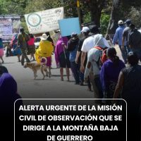 ALERTA URGENTE DE LA MISIÓN CIVIL DE OBSERVACIÓN QUE SE DIRIGE A LA MONTAÑA BAJA DE GUERRERO