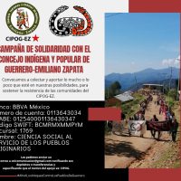 CAMPAÑA DE SOLIDARIDAD CON EL CONCEJO INDÍGENA Y POPULAR DE  GUERRERO-EMILIANO ZAPATA