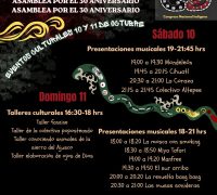 PROGRAMA EVENTOS CULTURALES EN EL MARCO DE LA ASAMBLEA NACIONAL POR EL 30° ANIVERSARIO DEL CONGRESO NACIONAL INDIGENA